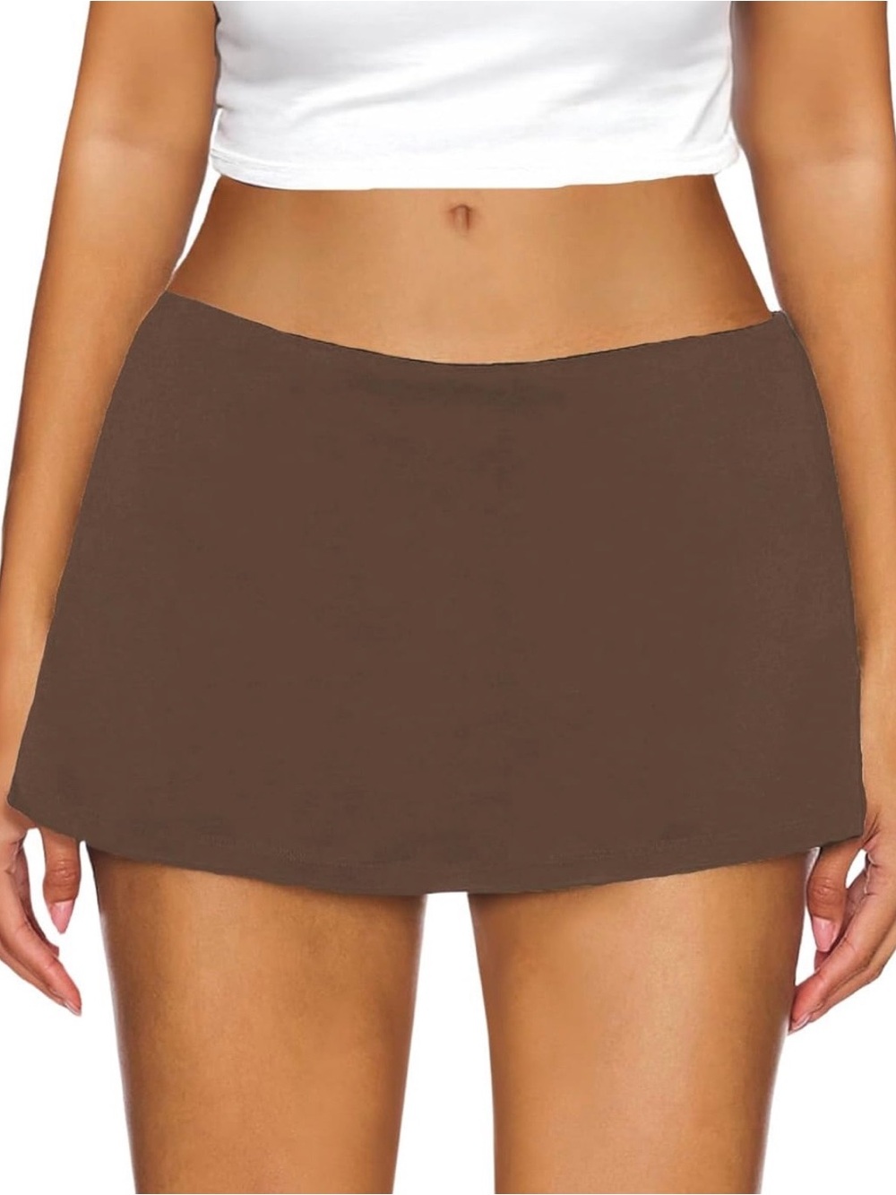 Women's Brown Mini Skirt - Classic Everyday Style